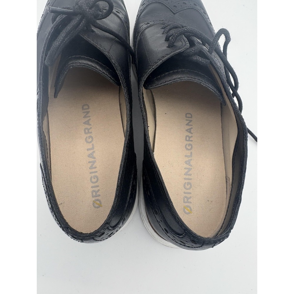 Cole Haan OriginalGrand Shoes Womens Size 6 Black Leather Oxford Wingtip Comfort - Picture 5 of 7